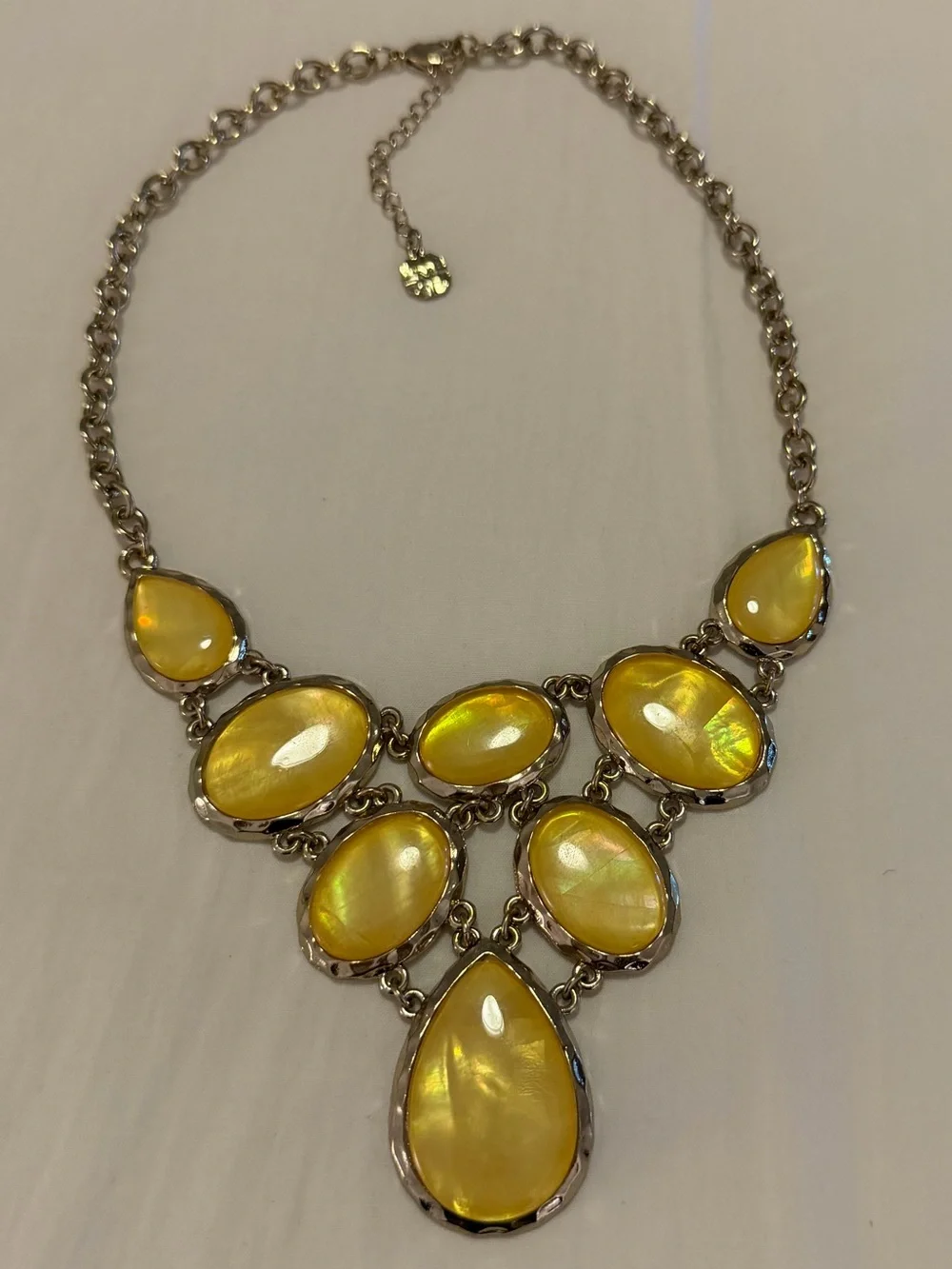 Monet Yellow Statement Bib Necklace